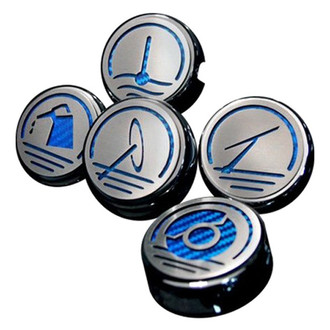ACC® - Executive Series Blue Carbon Fiber Fluid Cap Cover Set