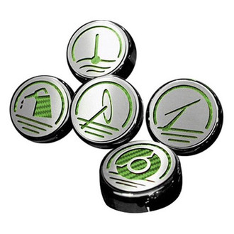 ACC® - Executive Series Green Carbon Fiber Fluid Cap Cover Set