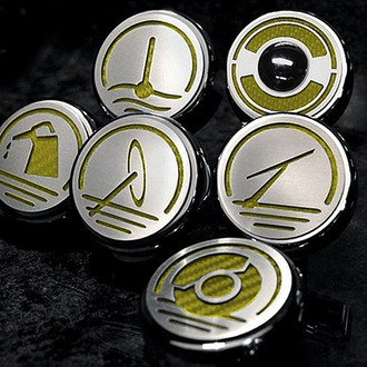 ACC® - Executive Series Chrome Yellow Carbon Fiber Fluid Cap Cover Set