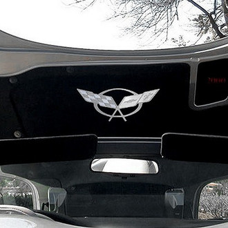 ACC® - Polished Crossed Flags Hood Panel Badge