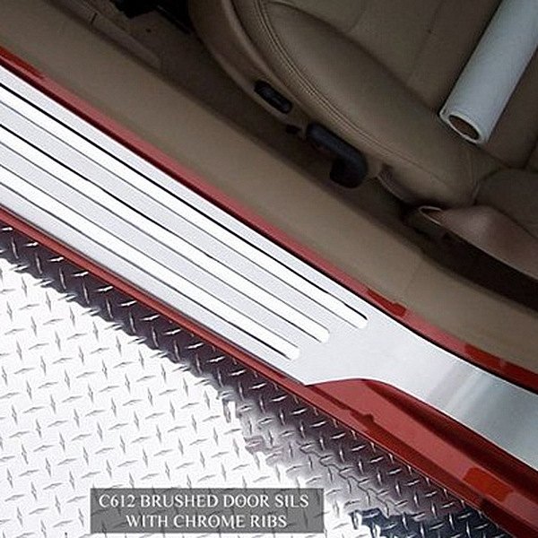 American Car Craft® - Brushed Outer Door Sills with Ribs