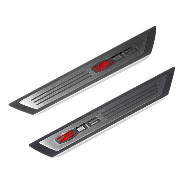 American Car Craft® - Polished Door Sills with Z06 505HP Inlay