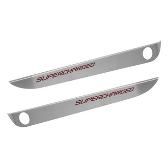ACC® - GM Licensed Brushed Door Guards with Red Supercharged Logo