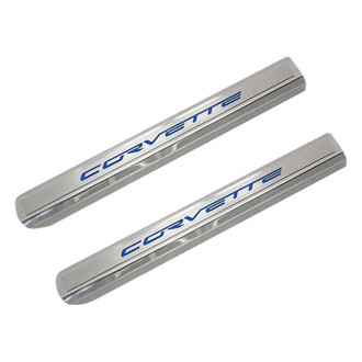 ACC® - Brushed/Polished Inner Door Sills with Corvette Logo
