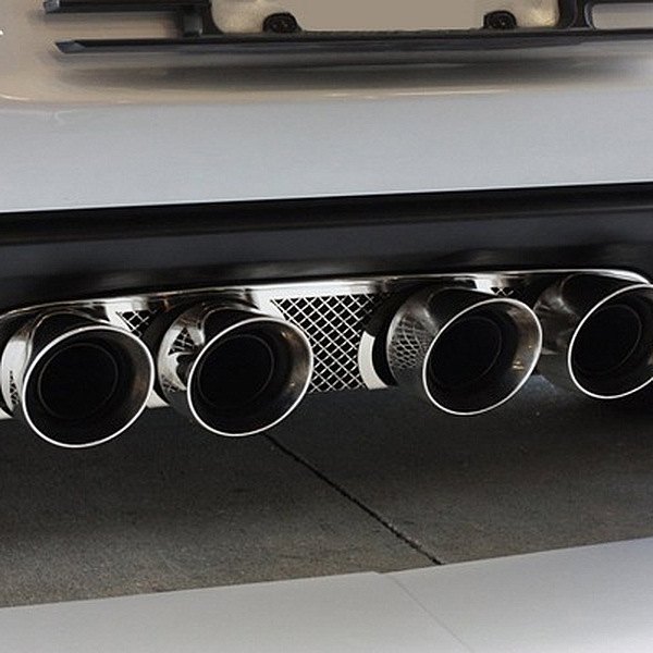 American Car Craft® - Laser Mesh Style Polished Exhaust Filler Panel