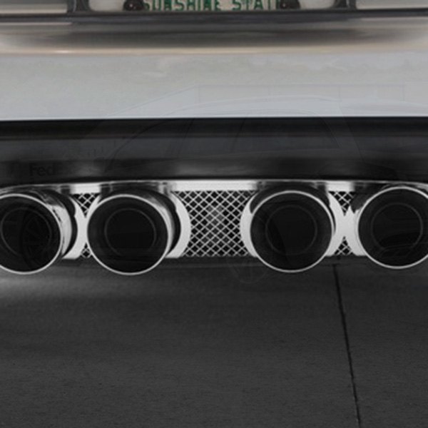American Car Craft® - Laser Mesh Style Polished Exhaust Filler Panel