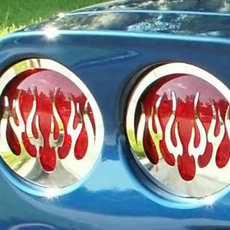 ACC® - Flame Style Polished Tail Light Grilles
