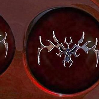 ACC® - Tribal Skull Style Polished Tail Light Grilles