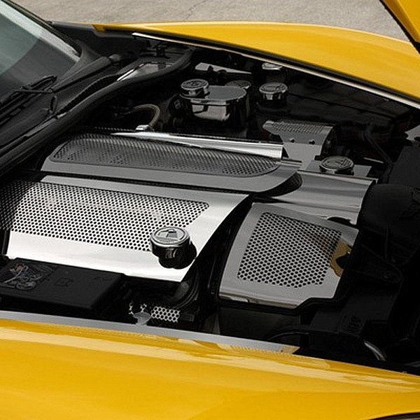 American Car Craft® - Perforated Replacement Polished Fuel Rail Covers