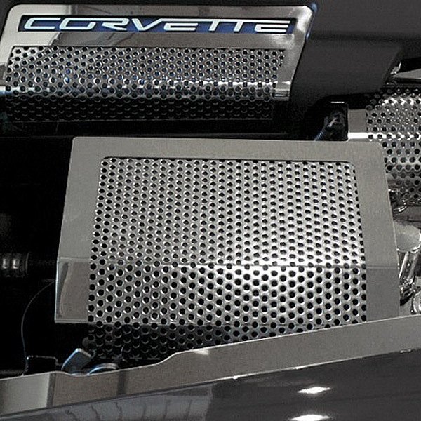 American Car Craft® - Perforated Polished Fuse Box Cover w/o Logo
