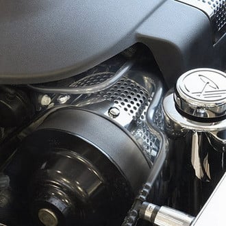 American Car Craft® - Perforated Power Steering Reservoir Cover