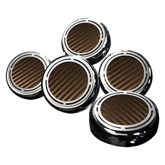 ACC® - Slotted Style Chrome Orange Carbon Fiber Cap Cover Set