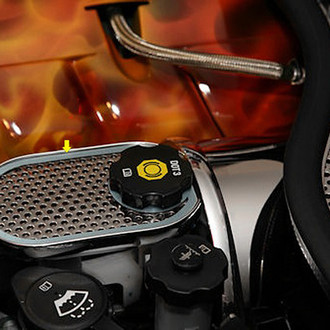 ACC® - Perforated Polished Master Cylinder Cover with Cap Covers