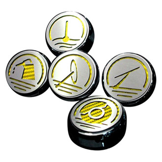 ACC® - Executive Series Yellow Carbon Fiber Cap Cover Set