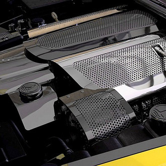 ACC® - Perforated Polished Fuel Rail Covers w/o Logo