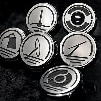 ACC® - Executive Series Chrome Black Carbon Fiber Cap Cover Set