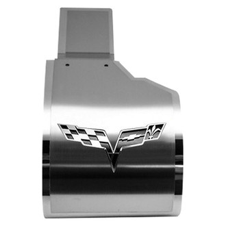 ACC® - Deluxe Brushed Alternator Cover with Crossed Flags Logo