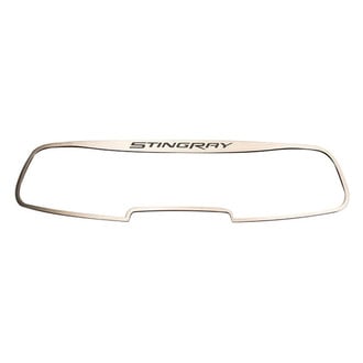 ACC® - Brushed Rear View Mirror Trim with Stingray Logo