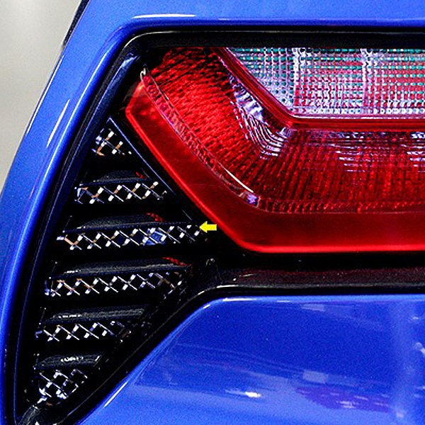 American Car Craft® - Laser Mesh Style Polished Tail Light Grilles