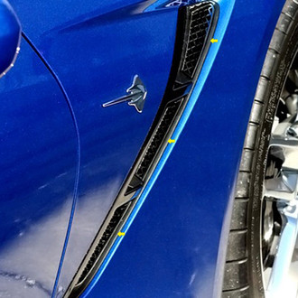 ACC® - Laser Mesh Polished Side Vent Mesh Grille Overlay