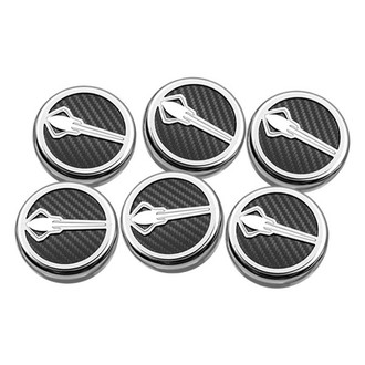 ACC® - Chrome Black Carbon Fiber Cap Cover Set with Stingray Logo