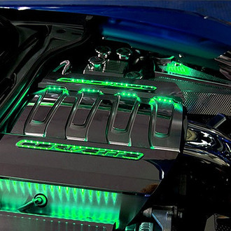 ACC® - Green Illuminated Polished Fuel Rail Covers