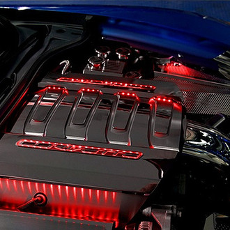 ACC® - Red Illuminated Polished Fuel Rail Covers