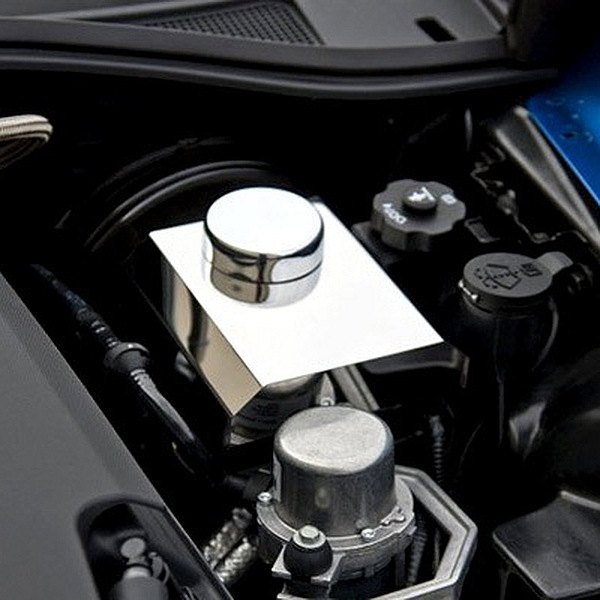American Car Craft® - Plain Style Polished Master Cylinder Cover W/O Ribbed Slots