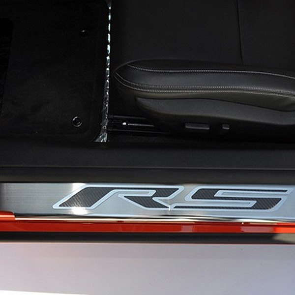 American Car Craft® - Brushed/Polished Door Sills with RS Logo