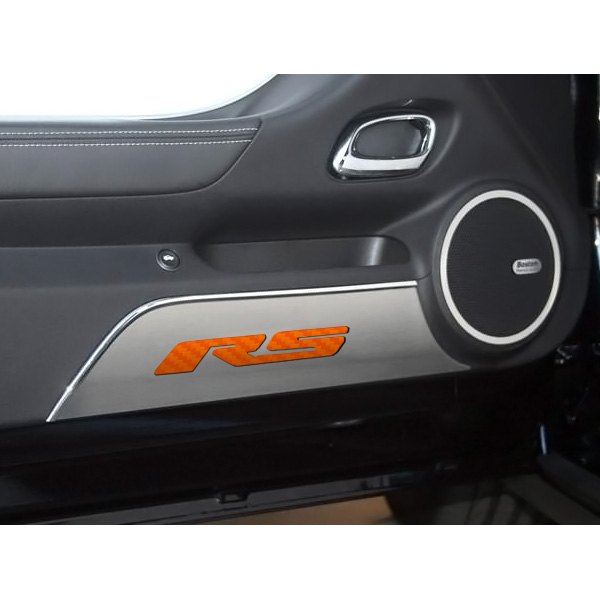 American Car Craft® - GM Licensed Brushed Door Panel Kick Plates with RS Logo