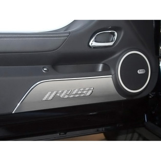 ACC® - GM Licensed Brushed Door Panel Kick Plates with White RS Logo
