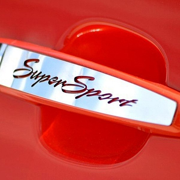 American Car Craft® - GM Licensed Polished Exterior Door Handle Plates with Super Sport Logo