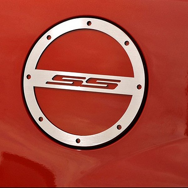 American Car Craft® - GM Licensed Brushed Gas Cap Cover with SS Logo