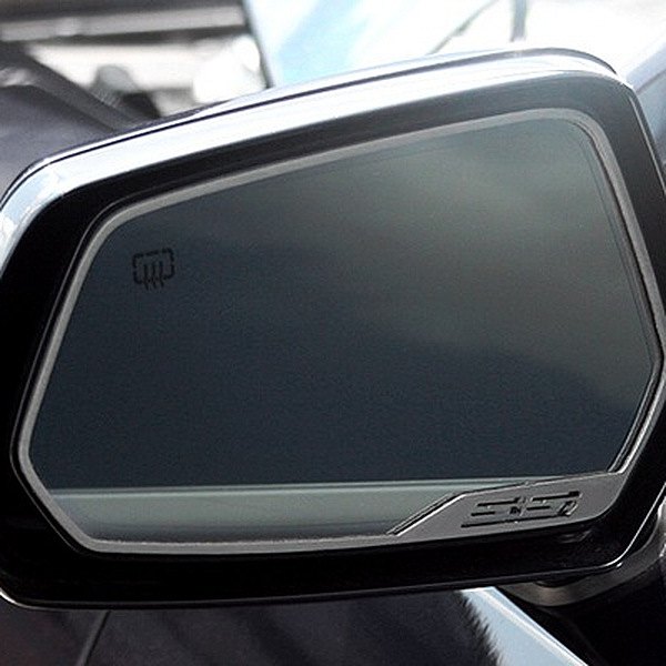 American Car Craft® - Brushed Side View Mirror Trim with SS logo