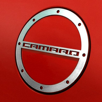 ACC® - GM Licensed Brushed Gas Cap Cover with Camaro Logo