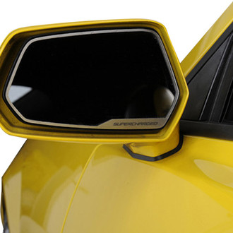 ACC® - Brushed Side View Mirror Trim with Supercharged Logo