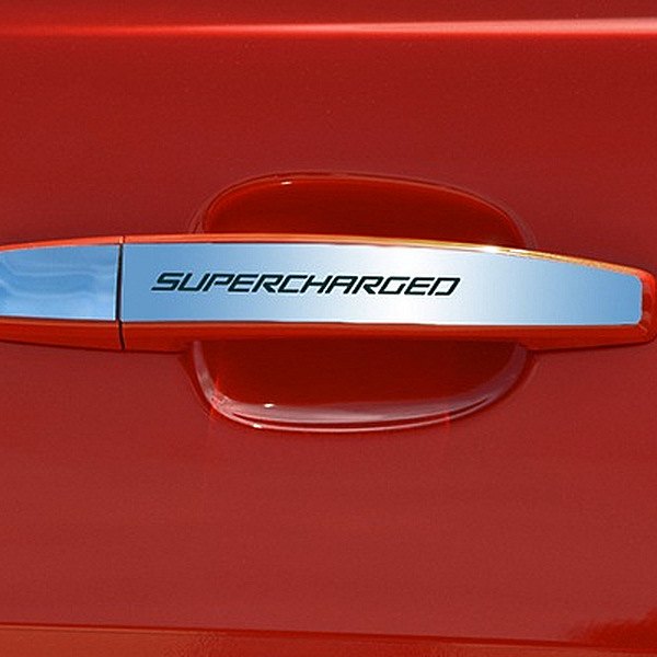 American Car Craft® - GM Licensed Polished Exterior Door Handle Plates with Supercharged Logo