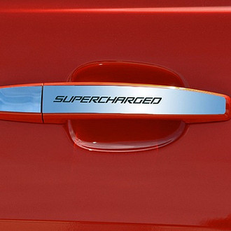 ACC® - GM Licensed Polished Exterior Door Handle Plates with Supercharged Logo
