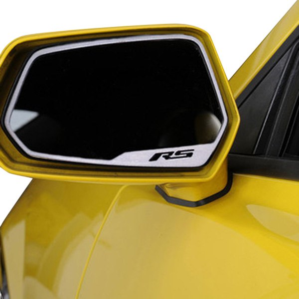 American Car Craft® - Brushed Side View Mirror Trim with RS Logo