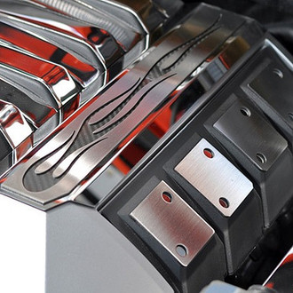 ACC® - Polished Fuel Rail Covers with Brushed Black Solid True Flame Insert
