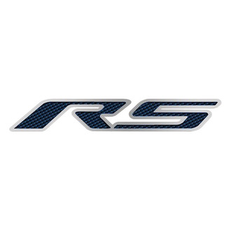 ACC® - GM Licensed Series Brushed Hood Emblem with Blue Carbon Fiber RS Logo
