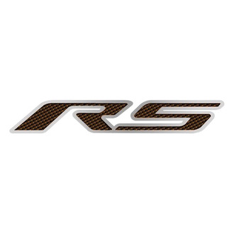 ACC® - GM Licensed Series Brushed Hood Emblem with Orange Carbon Fiber RS Logo