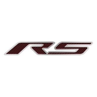 ACC® - GM Licensed Series Brushed Hood Emblem with Red Carbon Fiber RS Logo