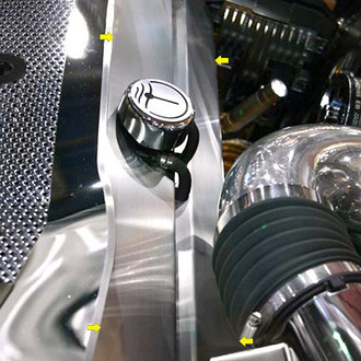 ACC® - Brushed Radiator Caps with Extensions Center Fill Hole