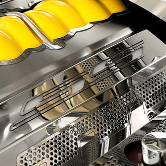 ACC® - Perforated Non-Illuminated Polished Fuel Rail Covers with SS Logo