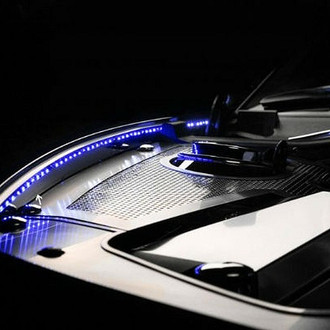 ACC® - Blue Illuminated Polished Inner Fender Liners with Top Caps
