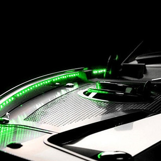 ACC® - Green Illuminated Polished Inner Fender Liners with Top Caps