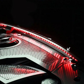 ACC® - Red Illuminated Polished Inner Fender Liners with Top Caps
