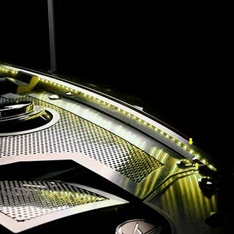 ACC® - Yellow Illuminated Polished Inner Fender Liners with Top Caps