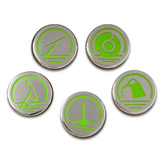 ACC® - Chrome Green Carbon Fiber Cap Cover Set